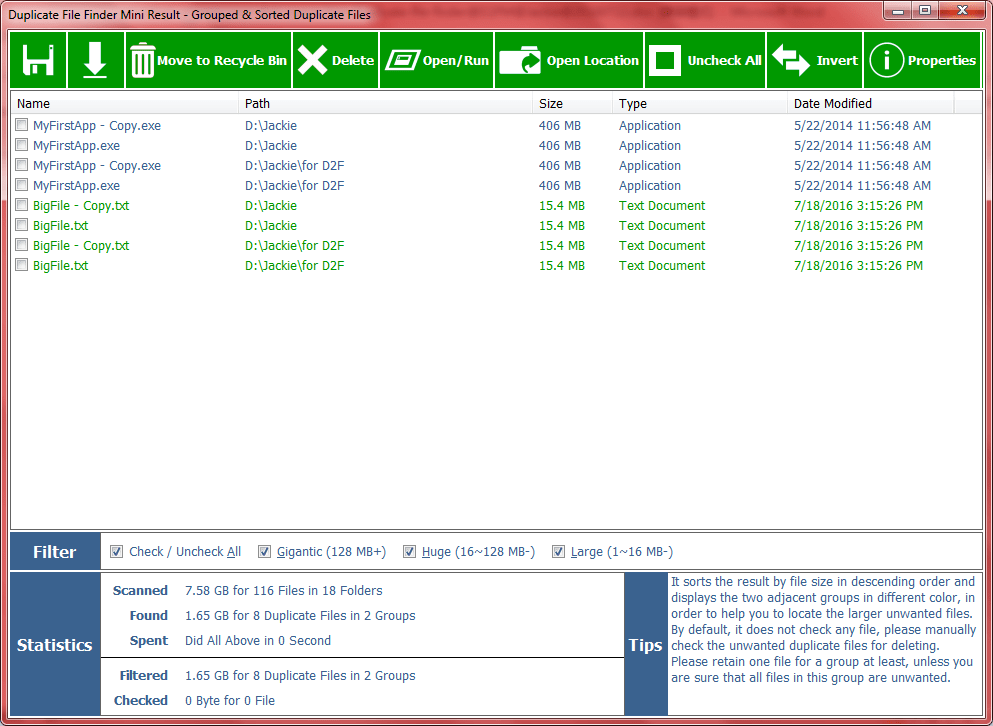 freeware duplicate file finder