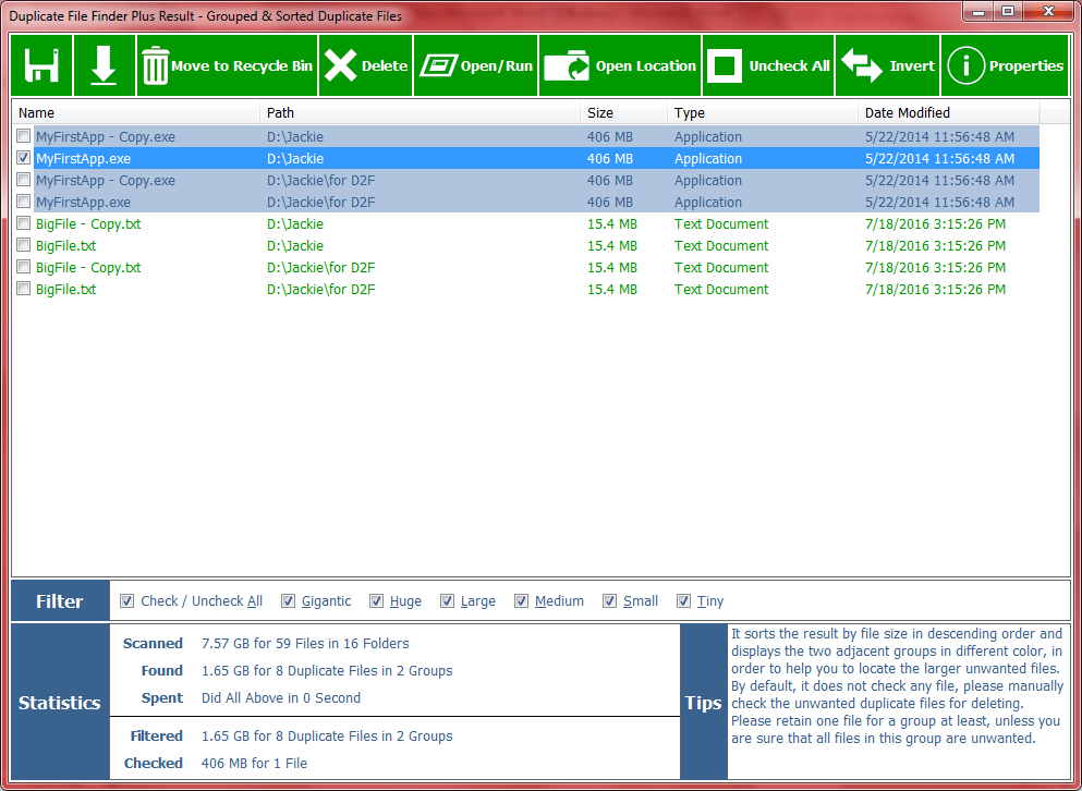 duplicate checker