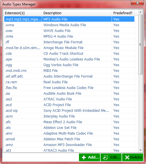 Duplicate Music File Finder Types Manager